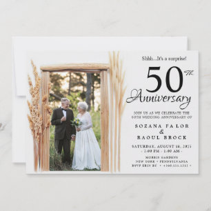 Invitación 50° Aniversario Boda Entonces Y Ahora Foto