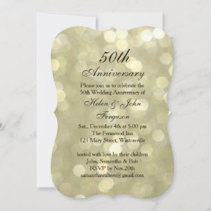 Invitación 50° aniversario Boda Invitan a las burbujas de cha