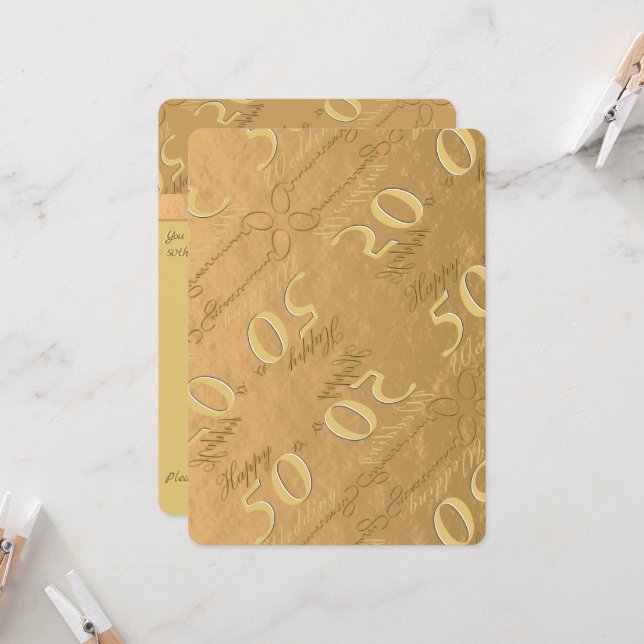 Invitación 50 Aniversario de Boda (Anverso/Reverso In Situ)