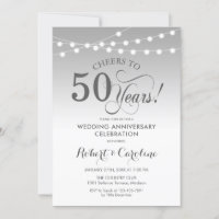 50 Aniversario de Boda - Blanco Plateado