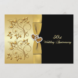 Invitación 50 Aniversario de Boda Corazones Unidos Invitan