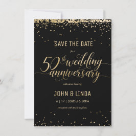 Invitación 50° Aniversario de Boda de Oro Salven la fecha