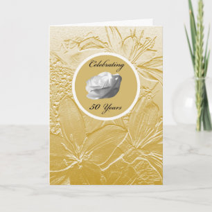 Invitación 50 Aniversario de Boda -- Dorado