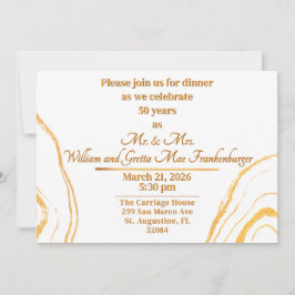 Invitación 50 Aniversario de Boda Fiesta de Aniversario de Or