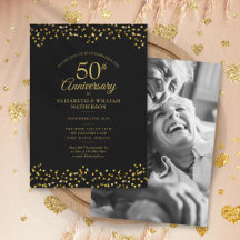 50° aniversario de Boda foto de corazones de oro n