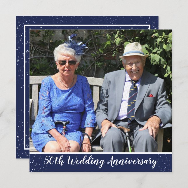 Invitación 50 Aniversario de Boda Fotográfico (Anverso / Reverso)