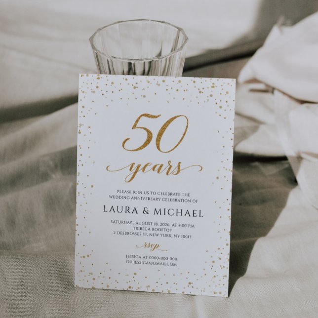 Invitación 50 Aniversario de Boda - GAC24 (50th Wedding Anniversary Invitation)