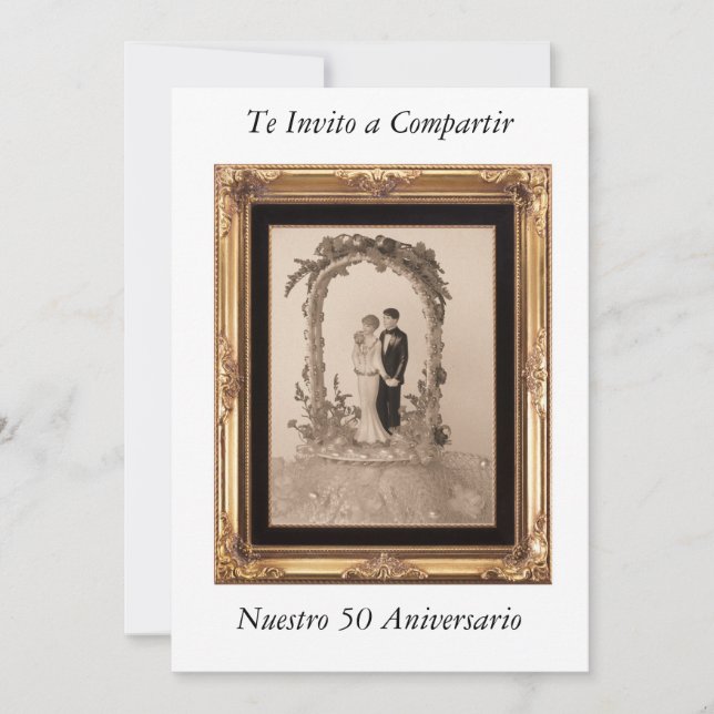 Invitación 50 aniversario de Bodas (Anverso)