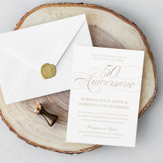 Invitación 50 Aniversario de Bodas Boda