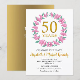 Invitación 50° Aniversario de la fecha del cambio de la flor 