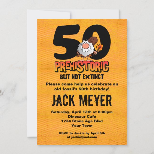 Invitación 50 Aniversario de la Prehistoria (Anverso)