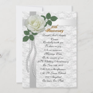 Invitación 50 Aniversario de la renovación de la promesa Blan