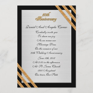 Invitación 50 Aniversario de la renovación de la promesa Eleg