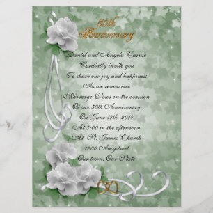 Invitación 50 Aniversario de la renovación de rosas blancas
