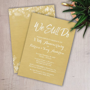 Invitación 50° Aniversario del Boda - Aún hacemos oro falso