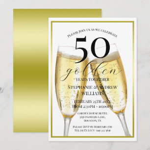 Invitación 50 Aniversario del Boda de Año Dorado