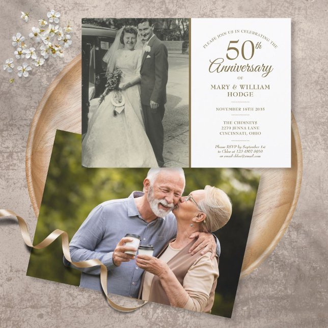 Invitación 50° Aniversario del Boda de Oro 2 Foto (Subido por el creador)