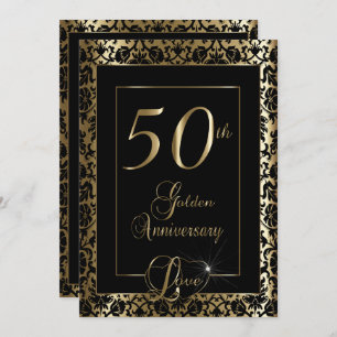 Invitación 50° Aniversario del Boda de Oro  Texto DIY
