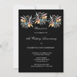 Invitación 50 aniversario del Boho boda