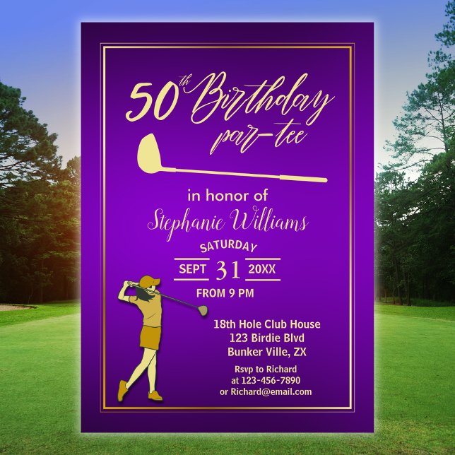 Invitación 50 Aniversario del clásico del golf Morple Golden  (Subido por el creador)