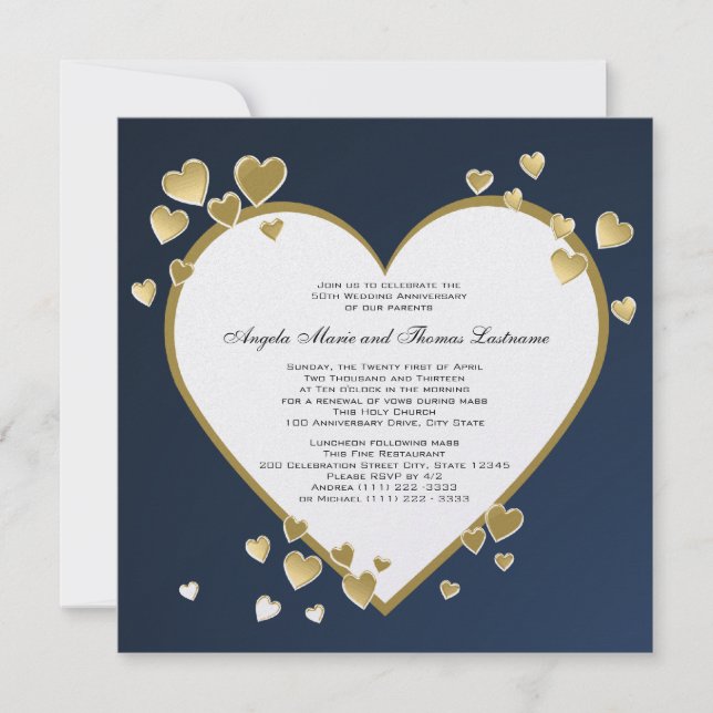 Invitación 50 Aniversario del Corazón de la Noche (Anverso)
