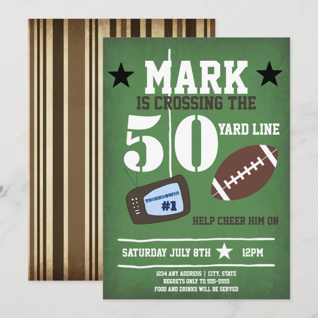 Invitación 50 Aniversario del fútbol (Anverso / Reverso)