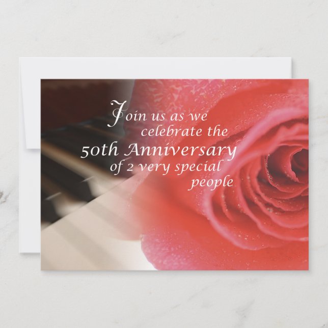 Invitación 50° Aniversario del Piano Rosa (Anverso)