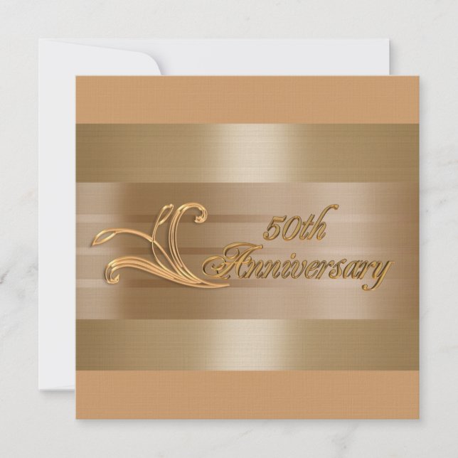 invitación 50 aniversario dorado rojo (Anverso)