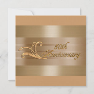 invitación 50 aniversario dorado rojo