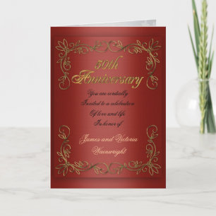 Invitación 50° aniversario fiesta para los padres mirada sati