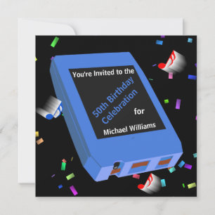 Invitación 50 Aniversario Retro 8-Track