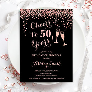 Invitación 50 Aniversario - Saludos A 50 Años De Rosa De Oro 