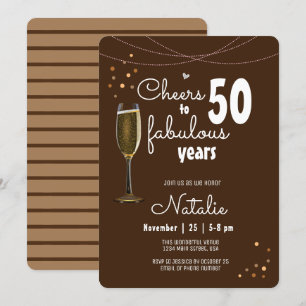 Invitación 50 años de alegría por cincuenta fabulosos años Br