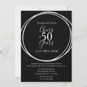 Invitación 50 años de Black Silver Saludos a 50 años
