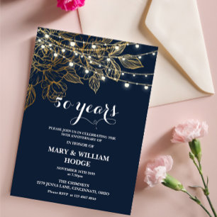 Invitación "50 años de eternidad: un aniversario para recorda