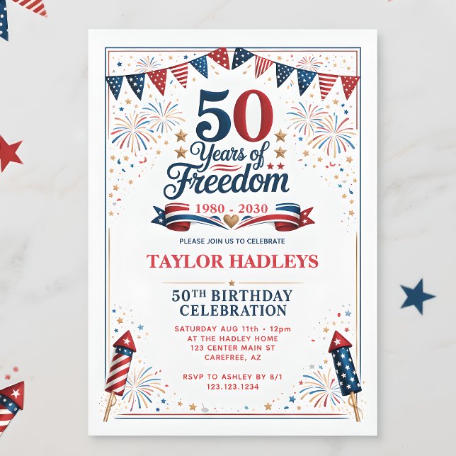 Invitación 50 años de libertad Cumpleaños 50 (Subido por el creador)