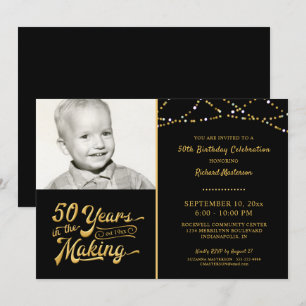 Invitación 50 AÑOS DE NACIMIENTO EN EL Oro Negro