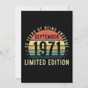 Invitación 50 años de ser increíble Cumpleaños de septiembre