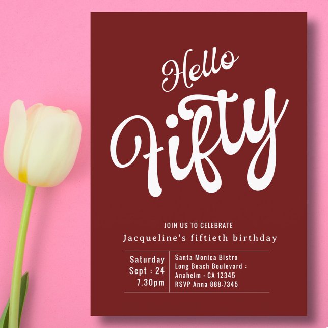 Invitación 50 años del Moderno Blanco Rojo (Subido por el creador)