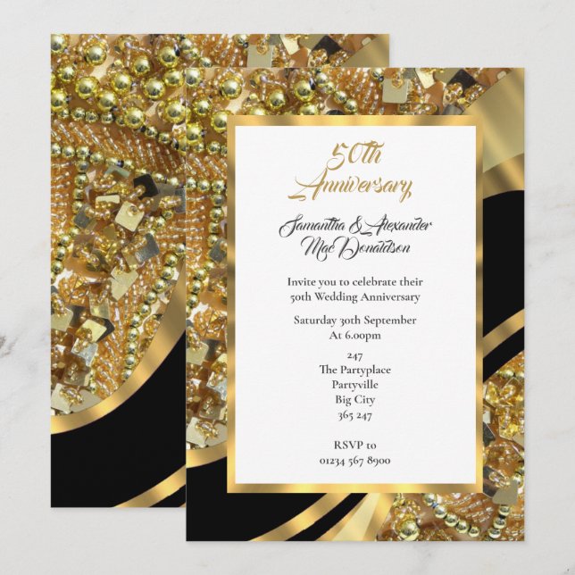 Invitación 50 años del negro y el oro (Anverso / Reverso)