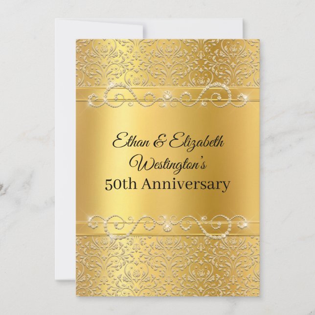 Invitación 50 años del oro y el diamante negro (Anverso)