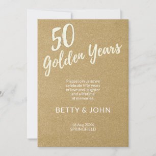 Invitación 50 Años Dorados – Celebración Clásica