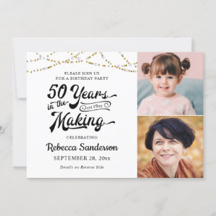 Invitación 50 AÑOS REtro DE 50 AÑOS EN LA LUZ DE REALIZACIÓN