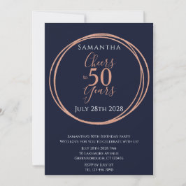 Invitación 50 Años Saludos Rosa de Oro de la Marina 50 Años F