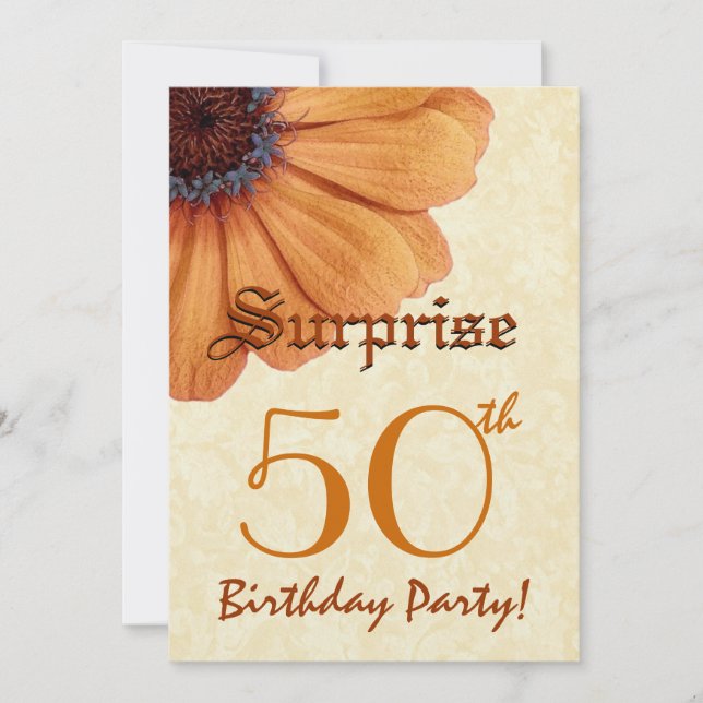 Invitación 50 años Sorpresa Día del Oro (Anverso)
