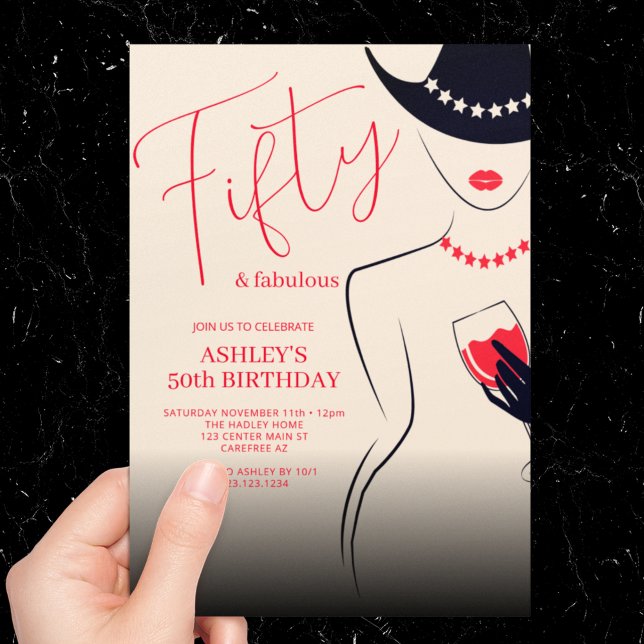 Invitación 50 años y el cumpleaños 50 de la mujer (Subido por el creador)