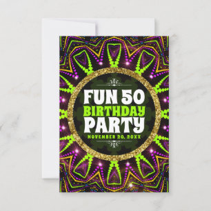 Invitación 50 cumpleaños divertidos   Deslumbramiento de ener