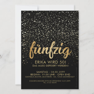 Invitación 50. Cumpleaños “party Deko "