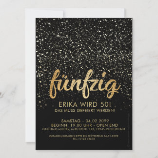 Invitación 50. Cumpleaños “party Deko "