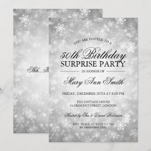 Invitación 50° cumpleaños sorpresa, tierra de maravillas de i